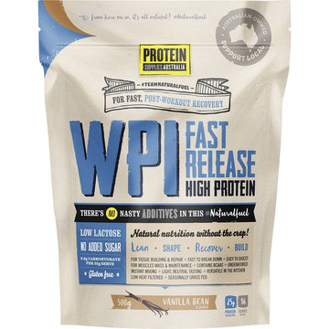Protein Supplies Australia WPI Whey Protein Isolate Vanilla Bean 500g