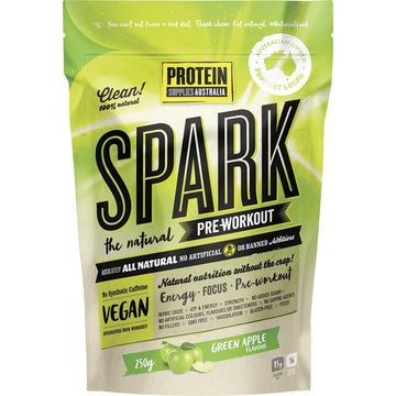Protein Supplies Australia Spark All Natural Pre-workout Green Apple 250g
