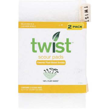 Twist Scour Pads Plant-Based Scour Pads 2pk