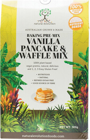 NATURAL EVOLUTION Vanilla Pancake & Waffle Mix 389g