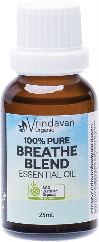 Vrindavan Essential Oil 100% Breathe Blend 25ml
