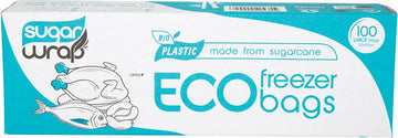 SugarWrap Eco Freezer Bags Made from Sugarcane Large 100pk