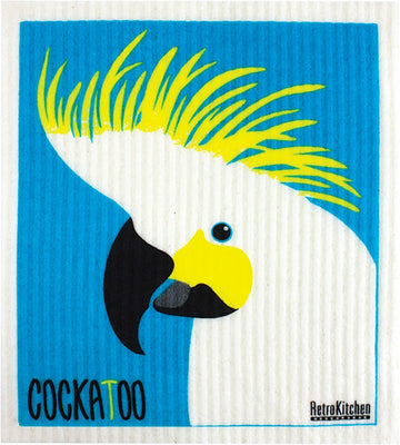 Retrokitchen 100% Compostable Sponge Cloth Cockatoo