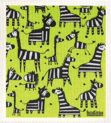Retrokitchen 100% Compostable Sponge Cloth Zebra