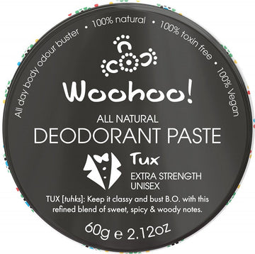 Woohoo Body Deodorant Paste Tin Tux Extra Strength 60g