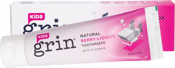GRIN Toothpaste - Kids  Berry-Licious With Fluoride 70g