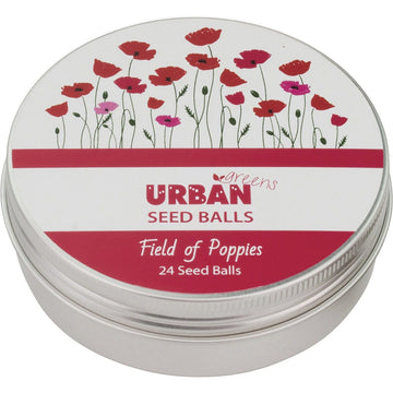 Urban Greens Seed Balls Field of Poppies 24 per Tin