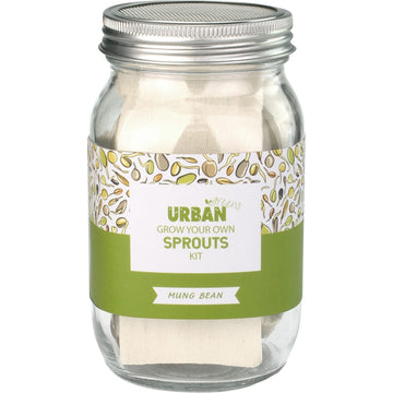 Urban Greens Grow Your Own Sprouts Kit Mung Beans 10x10x17cm