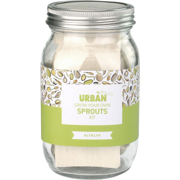 Urban Greens Grow Your Own Sprouts Kit Alfalfa 10x10x17cm