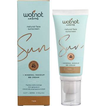 Wotnot Natural Face Sunscreen 40 SPF Tan BB Cream 60g