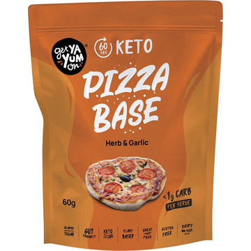 Get Ya Yum On Keto Pizza Base Herb & Garlic 10x60g
