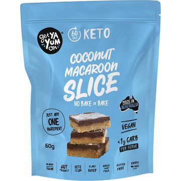 Get Ya Yum On Keto Slice Coconut Macaroon 10x60g