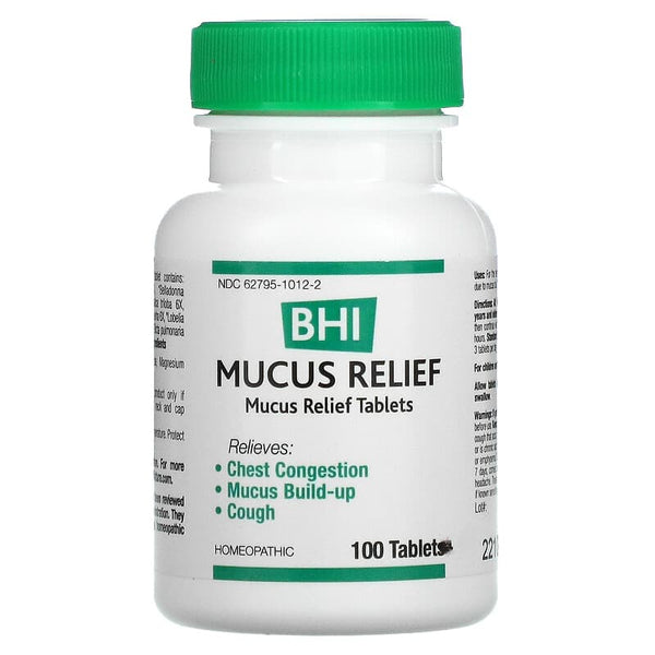 MediNatura, BHI, Mucus Relief, 100 Tablets