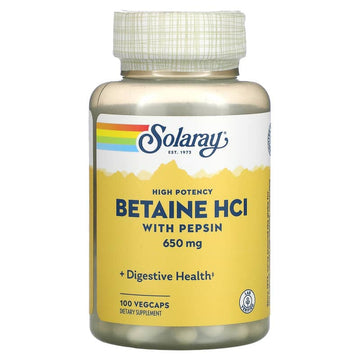 Solaray, HCL with Pepsin, 650 mg, 100 Vegetarian Capsules