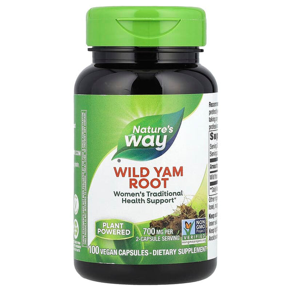 Nature's Way, Wild Yam Root, 100 Vegan Capsules (350 mg per Capsule)