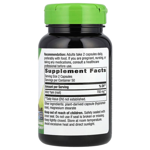 Nature's Way, Wild Yam Root, 100 Vegan Capsules (350 mg per Capsule)