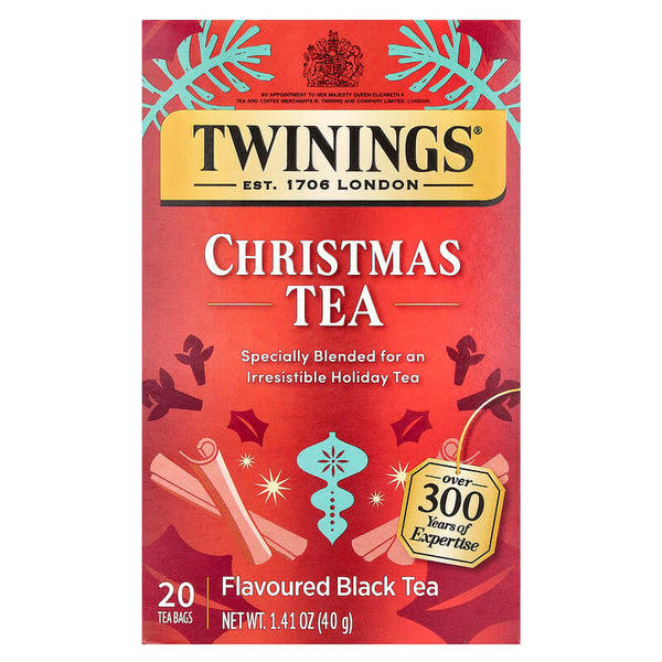 Twinings, Black Tea, Christmas Tea, 20 Tea Bags, 1.41 oz (40 g)