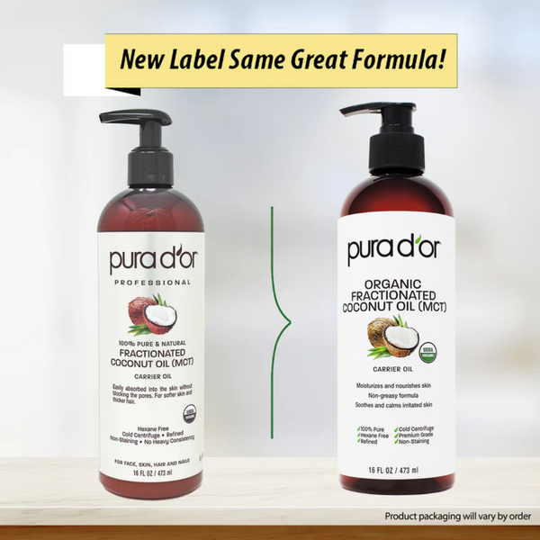 Pura D'or, Organic Fractionated Coconut Oil  (MCT), 16 fl oz (473 ml)