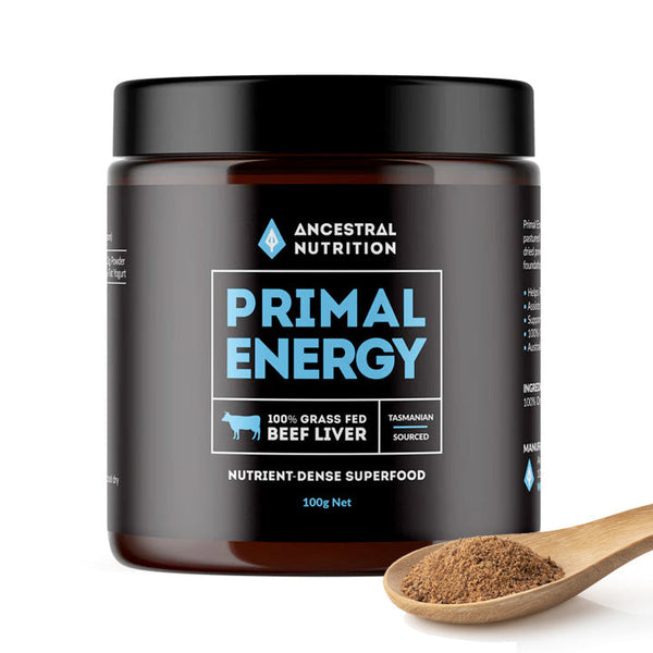 Ancestral Nutrition Primal Energy - Grass Fed Beef Liver (30 Servings)