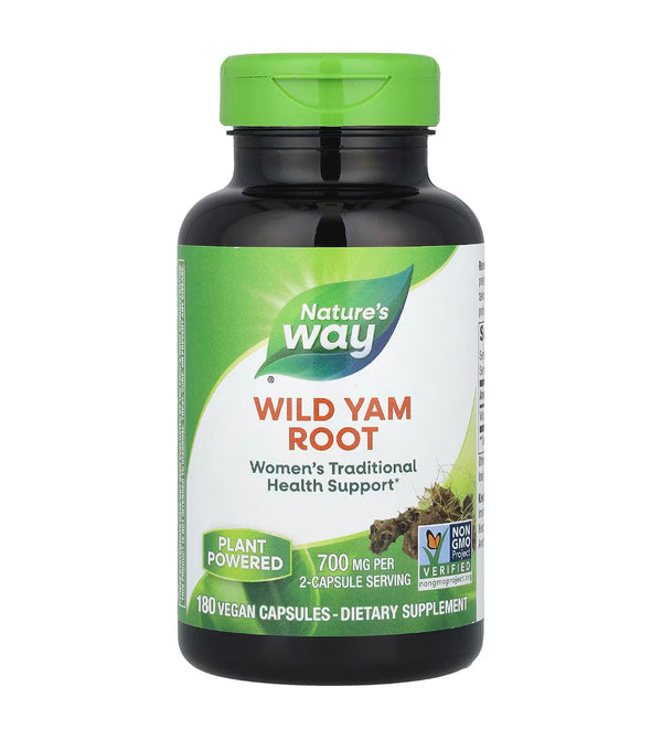 Nature's Way, Wild Yam Root, 180 Vegan Capsules (350 mg Per Capsule)