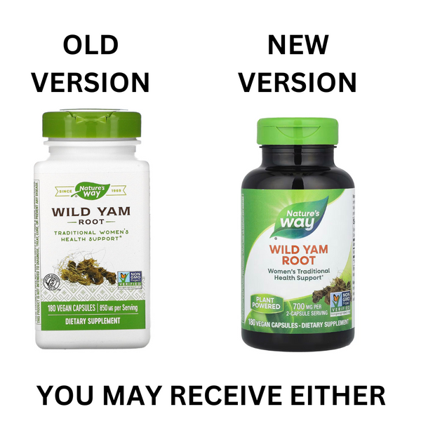 Nature's Way, Wild Yam Root, 180 Vegan Capsules (350 mg Per Capsule)