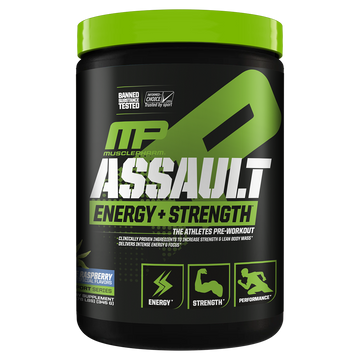 MusclePharm, Assault Energy + Strength, Blue Raspberry, 12.17 oz (345 g)