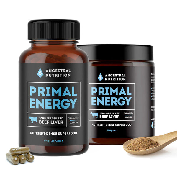 Ancestral Nutrition Primal Energy - Grass Fed Beef Liver (30 Servings)