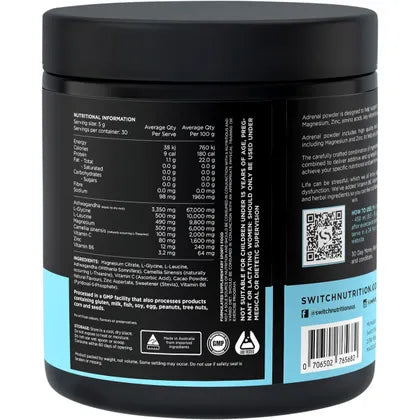 Switch Nutrition Adrenal Magnesium Support Formula Lemonade 150g