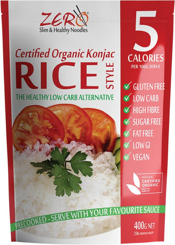 Zero Slim & Healthy Certified Organic Konjac Rice Style 400g