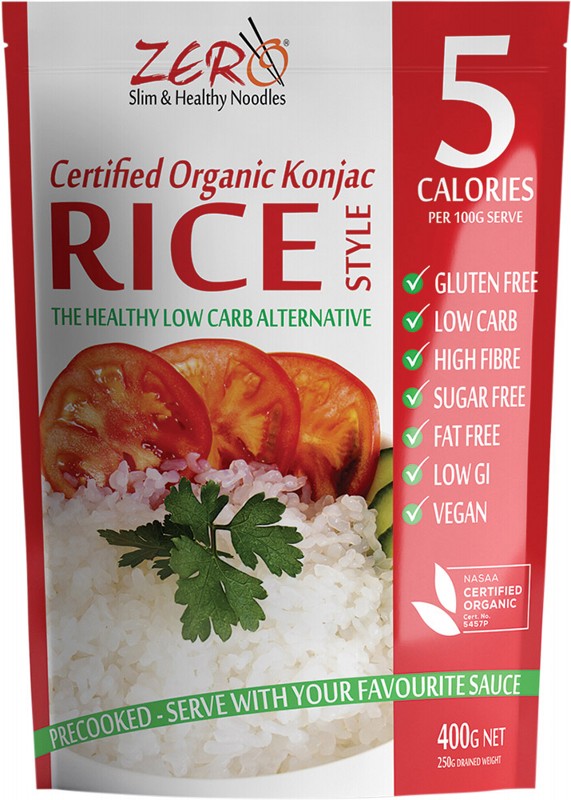 Zero Slim & Healthy Certified Organic Konjac Rice Style 400g