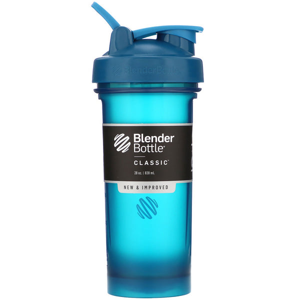 Blender Bottle, Classic With Loop, Ocean Blue, 28 oz (828 ml) - The Supplement Shop