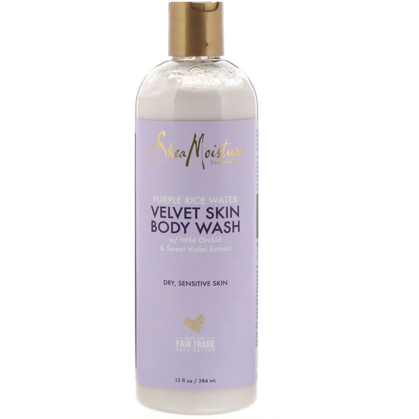 SheaMoisture, Purple Rice Water, Velvet Skin Body Wash, 13 fl oz (384 ml) - The Supplement Shop