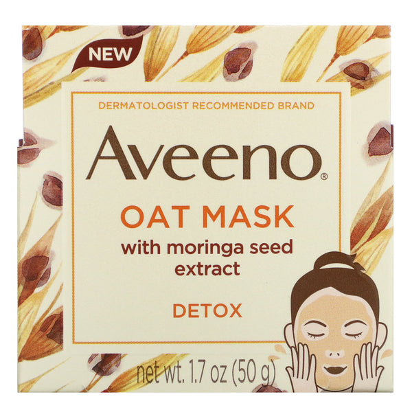 Aveeno, Oat Mask with Moringa Seed Extract, Detox, 1.7 oz (50 g) - The Supplement Shop