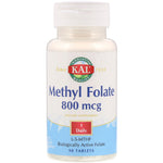 KAL, Methyl Folate, 800 mcg, 90 Tablets - The Supplement Shop