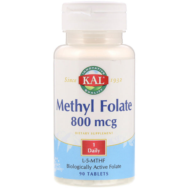 KAL, Methyl Folate, 800 mcg, 90 Tablets - The Supplement Shop