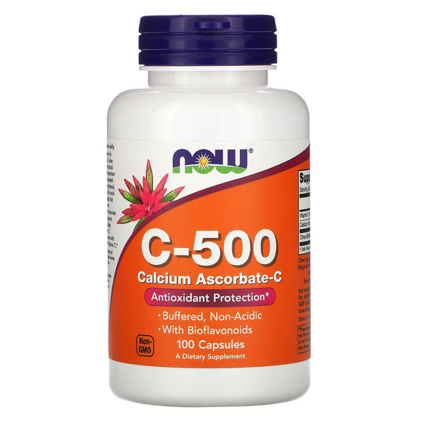 Now Foods, C-500, Calcium Ascorbate-C, 100 Capsules - The Supplement Shop