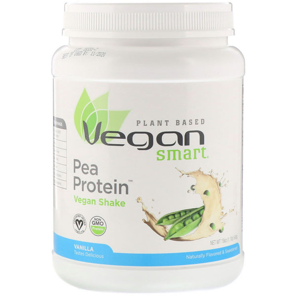 VeganSmart, Pea Protein Vegan Shake, Vanilla, 19 oz (540 g) - The Supplement Shop