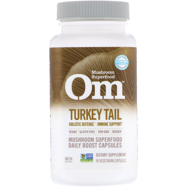 Organic Mushroom Nutrition, Turkey Tail, 667 mg, 90 Vegetarian Capsules - The Supplement Shop
