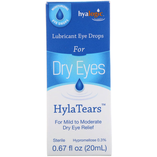 Hyalogic , HylaTears, Lubricant Eye Drops for Dry Eyes, 0.67 fl oz (20 ml) - The Supplement Shop