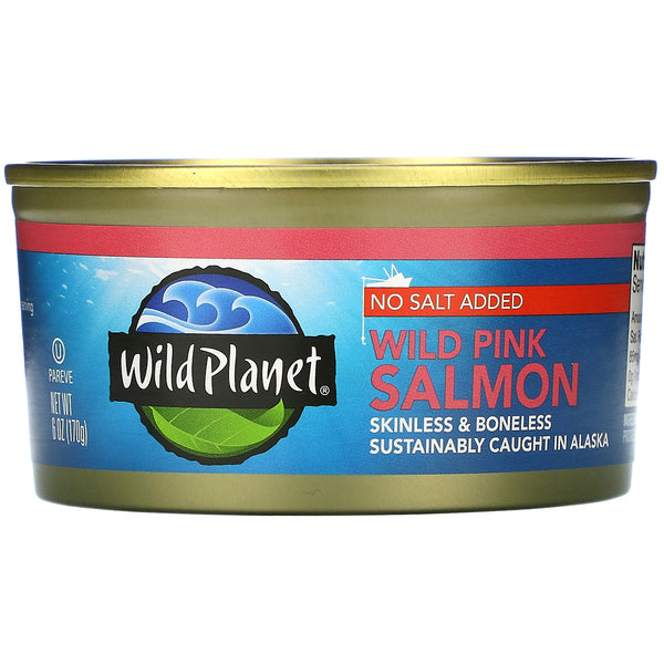 Wild Planet, Wild Pink Salmon, No Salt Added, 6 oz (170 g) - The Supplement Shop