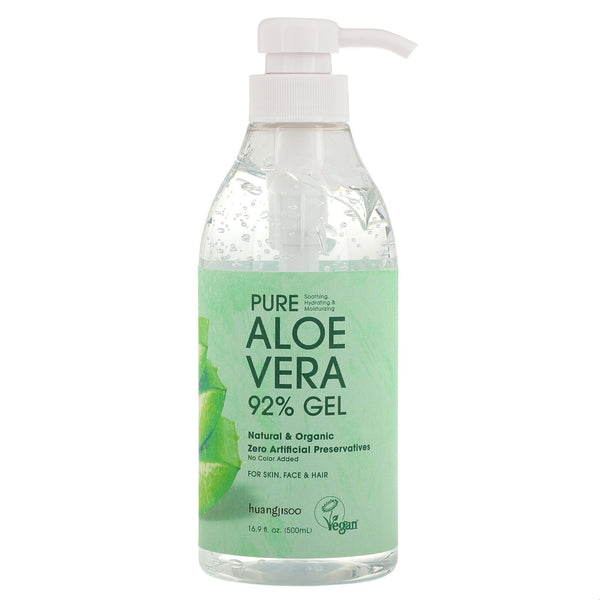 Huangjisoo, Pure Aloe Vera 92% Gel, 16.9 fl oz (500 ml) - The Supplement Shop