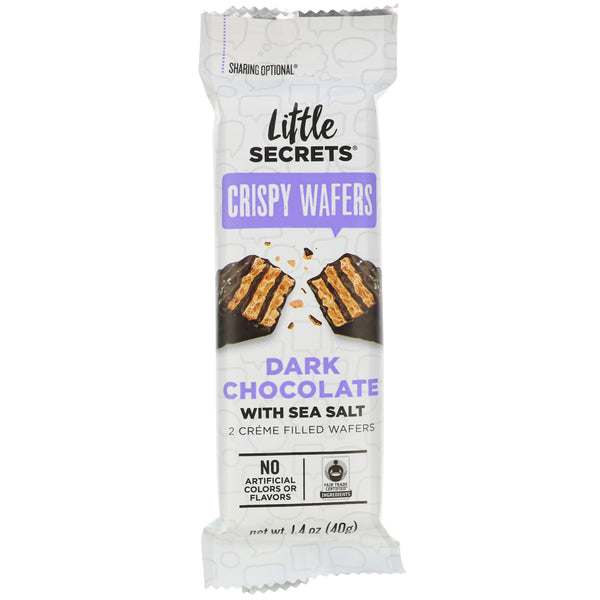 Little Secrets, Dark Chocolate Crispy Wafer, Sea Salt, 1.4 oz (40 g) - The Supplement Shop