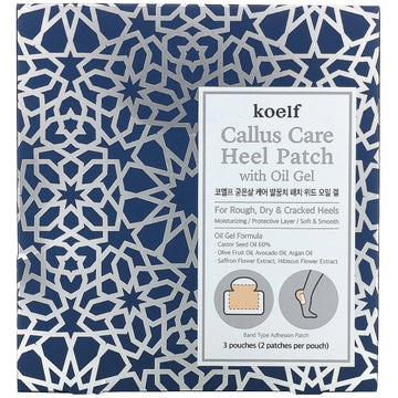 Koelf, Callus Care Heel Patch with Oil Gel, 3 Pouches