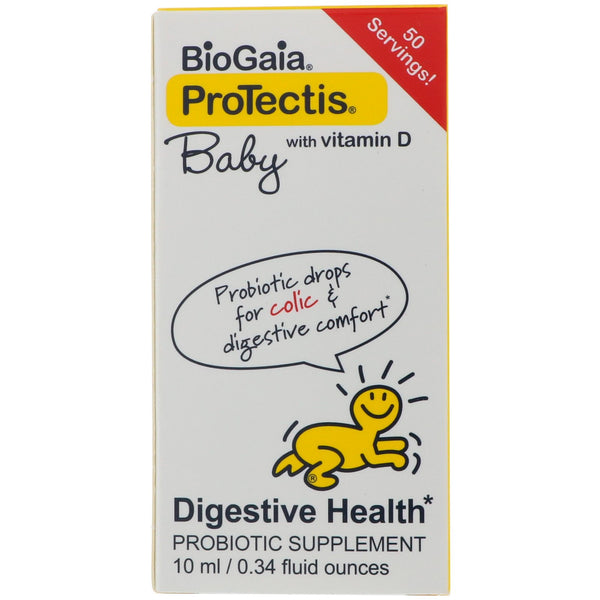 BioGaia, ProTectis, Baby, With Vitamin D, Digestive Health, Probiotic Supplement, 0.34 fl oz (10 ml) - The Supplement Shop