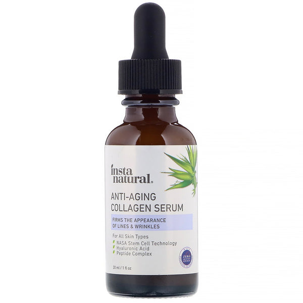 InstaNatural, Anti-Aging Collagen Serum, 1 fl oz (30 ml) - The Supplement Shop