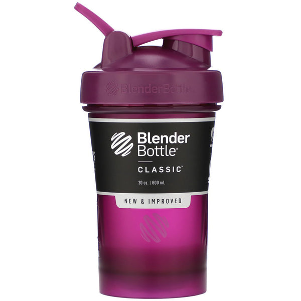Blender Bottle, Classic With Loop, Plum, 20 oz - The Supplement Shop