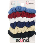 Scunci, Mini Waffle Twisters, Assorted Colors, 6 Pieces - The Supplement Shop