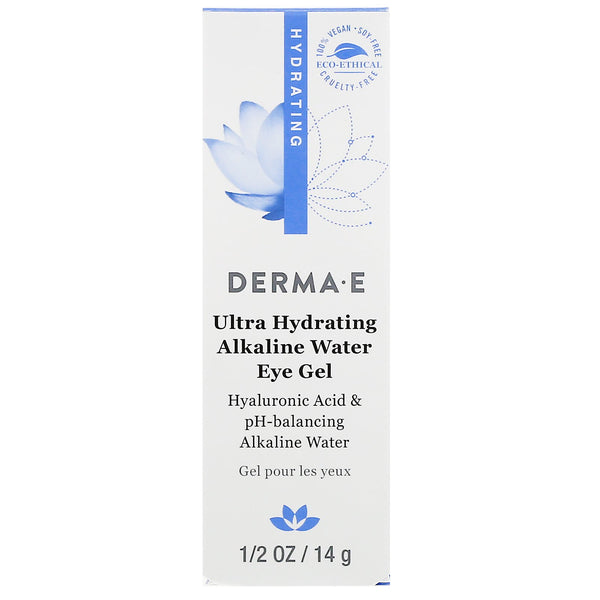 Derma E, Ultra Hydrating Alkaline Water Eye Gel, 0.5 oz (14 g) - The Supplement Shop