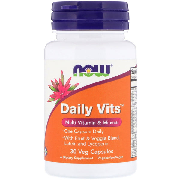 Now Foods, Daily Vits, Multi Vitamin & Mineral, 30 Veg Capsules - The Supplement Shop