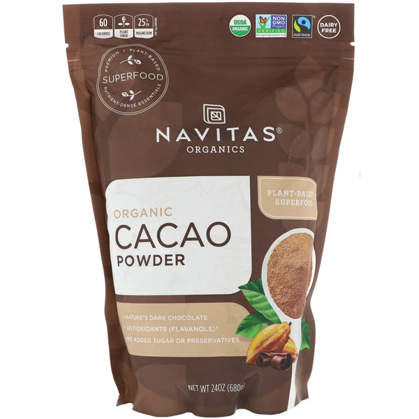 Navitas Organics, Organic Cacao Powder, 24 oz (680 g) - The Supplement Shop